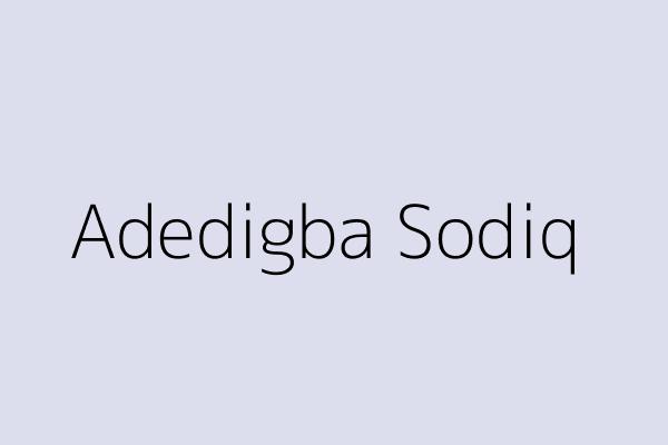 Adedigba Sodiq